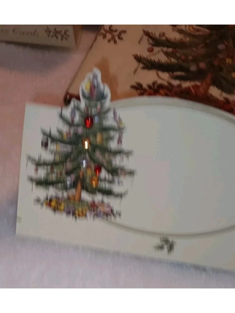 Spode Christmas Tree 3 Ply 11 Dinner, Cocktail Napkins N 2 Place Card PlatesNEW